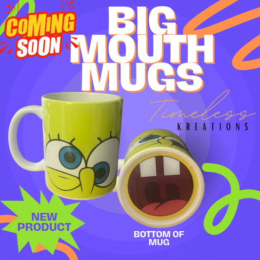 11oz Big Mouth Character Full Top and Bottom Design Glass Mug