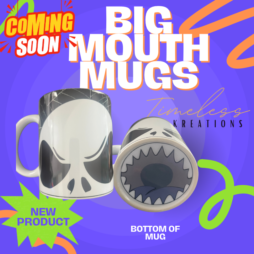 11oz Big Mouth Character Full Top and Bottom Design Glass Mug