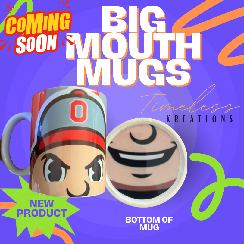 11oz Big Mouth Character Full Top and Bottom Design Glass Mug