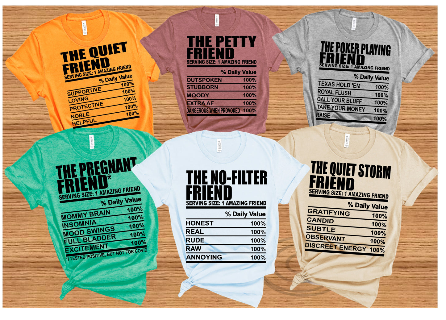 Friend nutrition Facts T-shirts