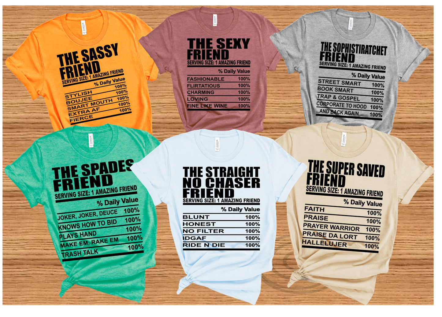 Friend nutrition Facts T-shirts