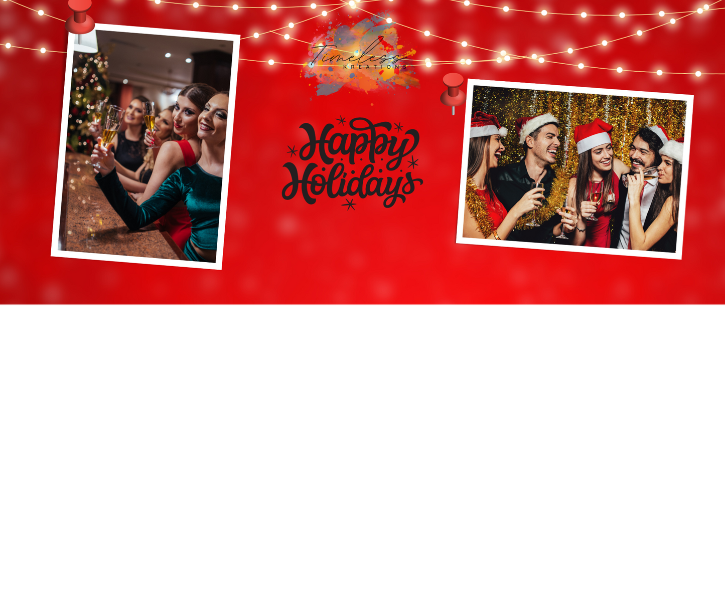 Holiday photo 20oz stainless Steel tumbler or 11oz glass mug