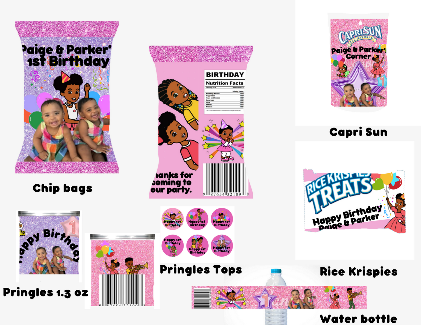 Digital File Only-Any Party Theme Decor. We edit, you download and print!