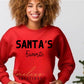 Santa’s favorite red sweatshirt w/Puff Vinyl