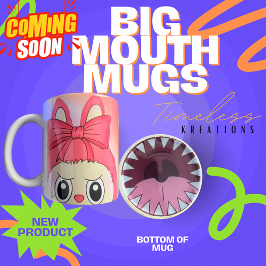 11oz Big Mouth Character Full Top and Bottom Design Glass Mug