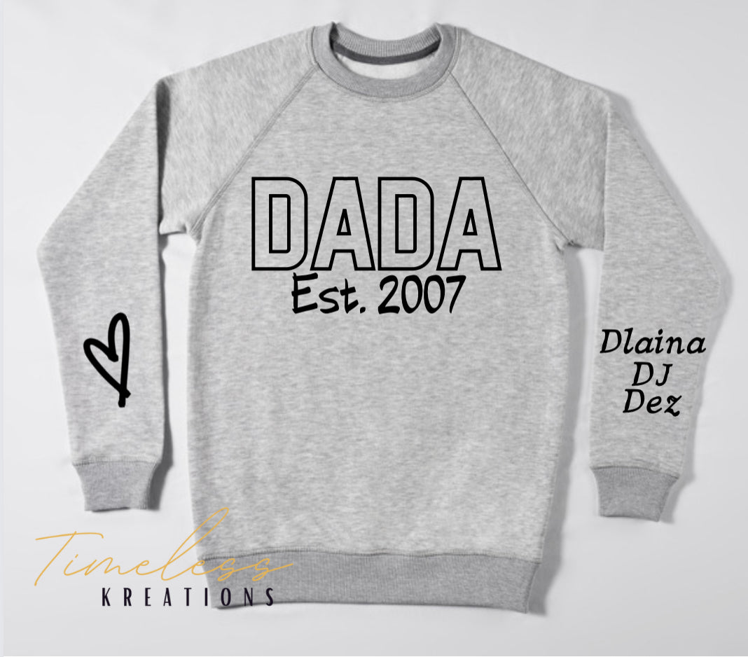 Mama or papa unisex sweatshirt