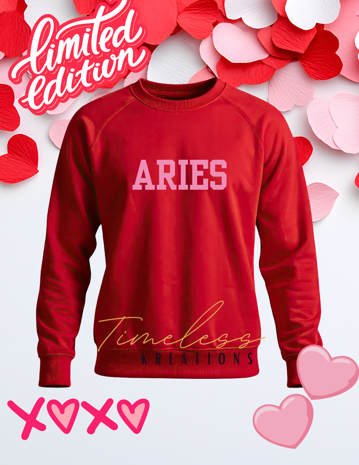 Valentine’s theme Zodiac Sign Name T-shirt Sweatshirt in unisex youth adult sizes HTV Puff Vinyl
